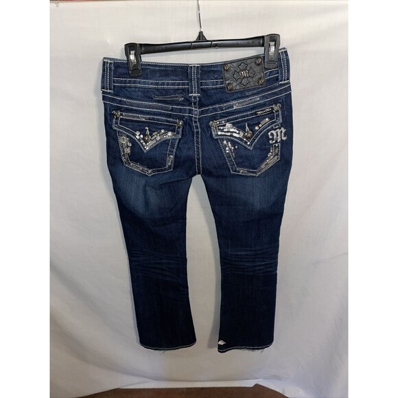 Miss Me Women’s Bootcut Jeans Size 27 30x30 Blue Western Cowgirl Rodeo Dark Wash - Picture 8 of 12
